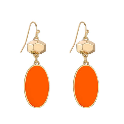 Colorful flower stud earrings in alloy with floral design for women