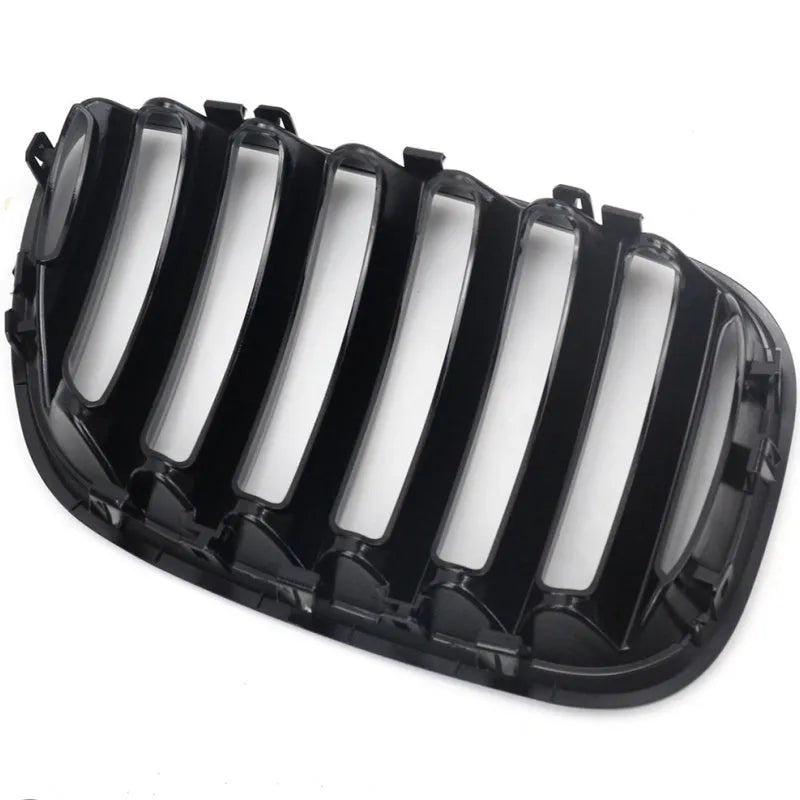 Bright black ABS plastic grille modification kit for BMW X5E 53 front styling