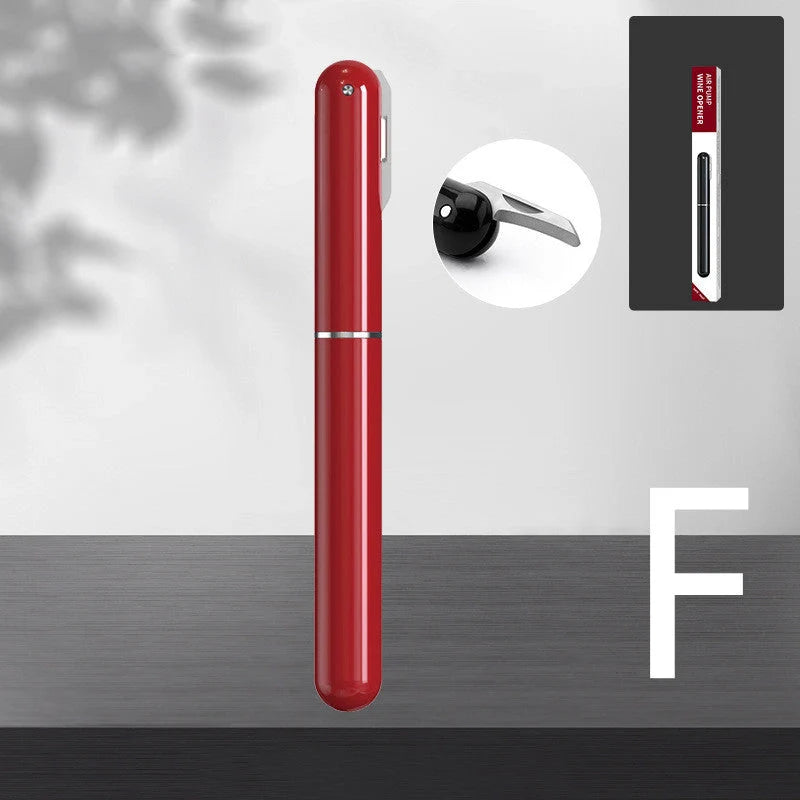 Red wine needle pen-shaped air pressure bottle opener for easy cork removal