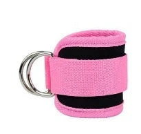 Ankle strap resistance bands in various colours for hip and leg strength training
