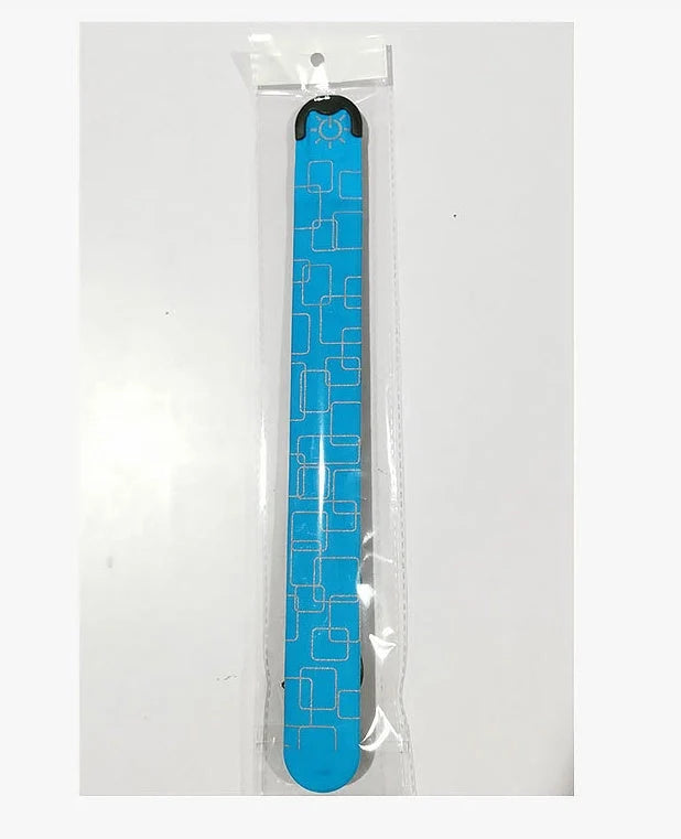 Rechargeable LED sports bracelet in multiple colours for night-time safety