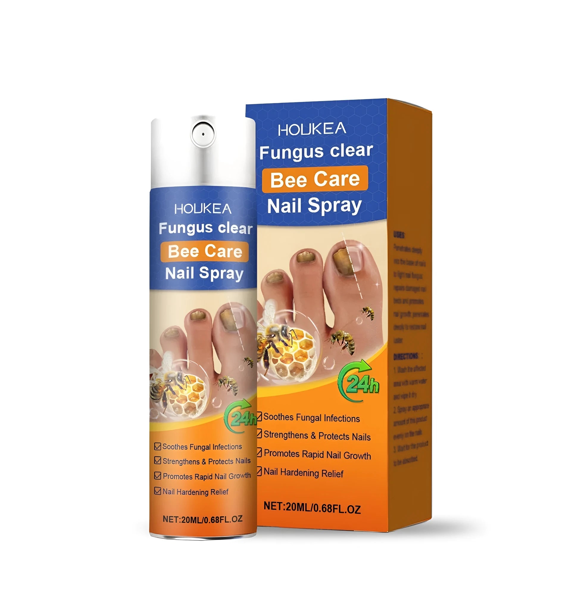 20ml clear nail fungus spray with bee venom and phospholipase A2 formula