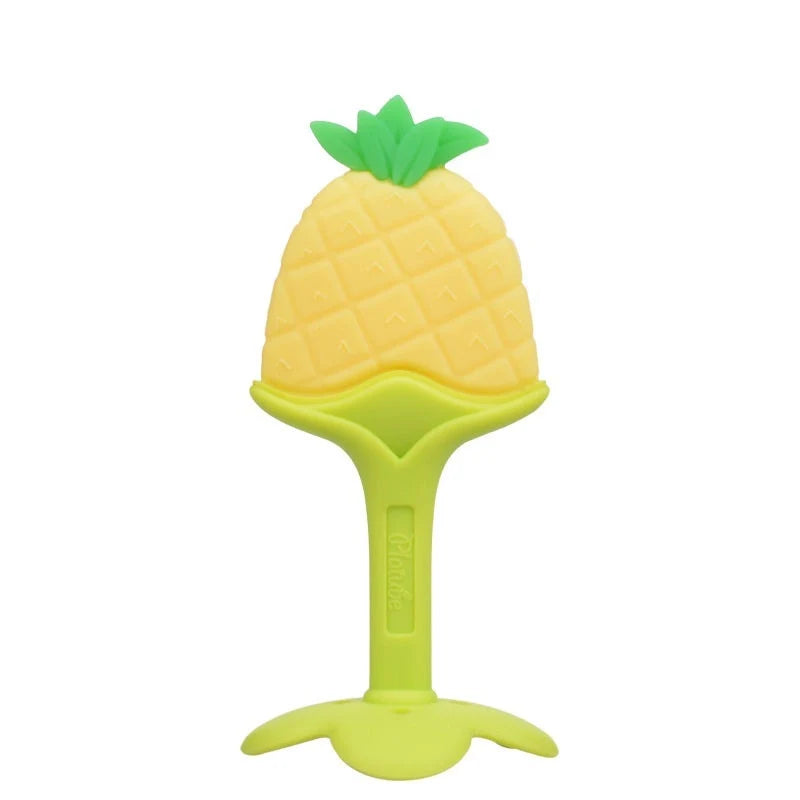 Food grade silicone banana teether toy for babies, safe and soothing for teething
