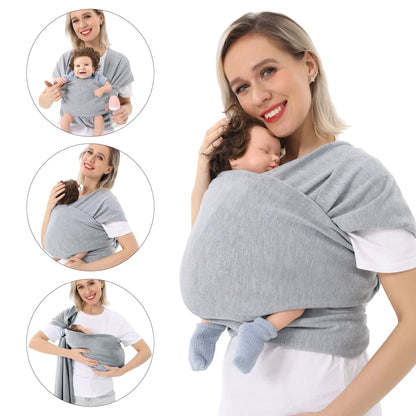 Multi-functional baby carrier wrap scarf in various colors for secure and comfortable baby carrying