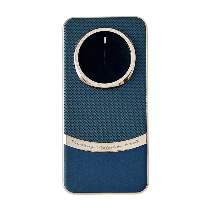 Electroplated cross pattern leather anti drop phone case for Glory Magic7 in black finish
