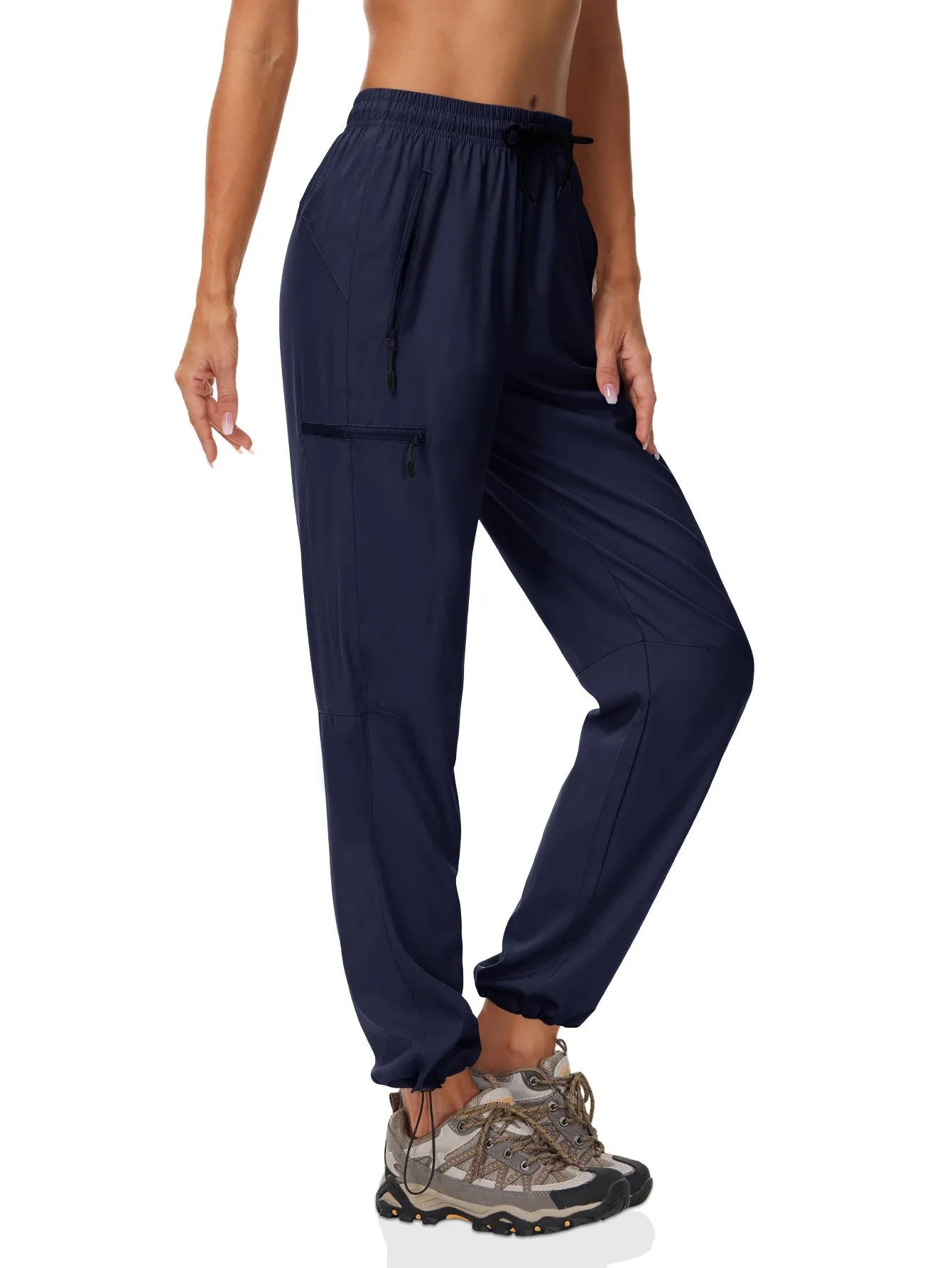 Women's quick-dry thin summer outdoor hiking pants solid colour chemical fibre blend