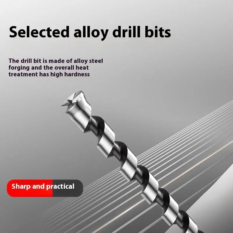12.7mm carbon steel square hole drill bit woodworking tool set with sleeve and core components
