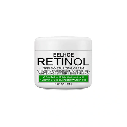 Skin brightening moisturising cream container with squalane and milk extract ingredients