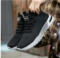 Men's casual mesh shoes in solid colours including Army Green and black, displayed on a white background.