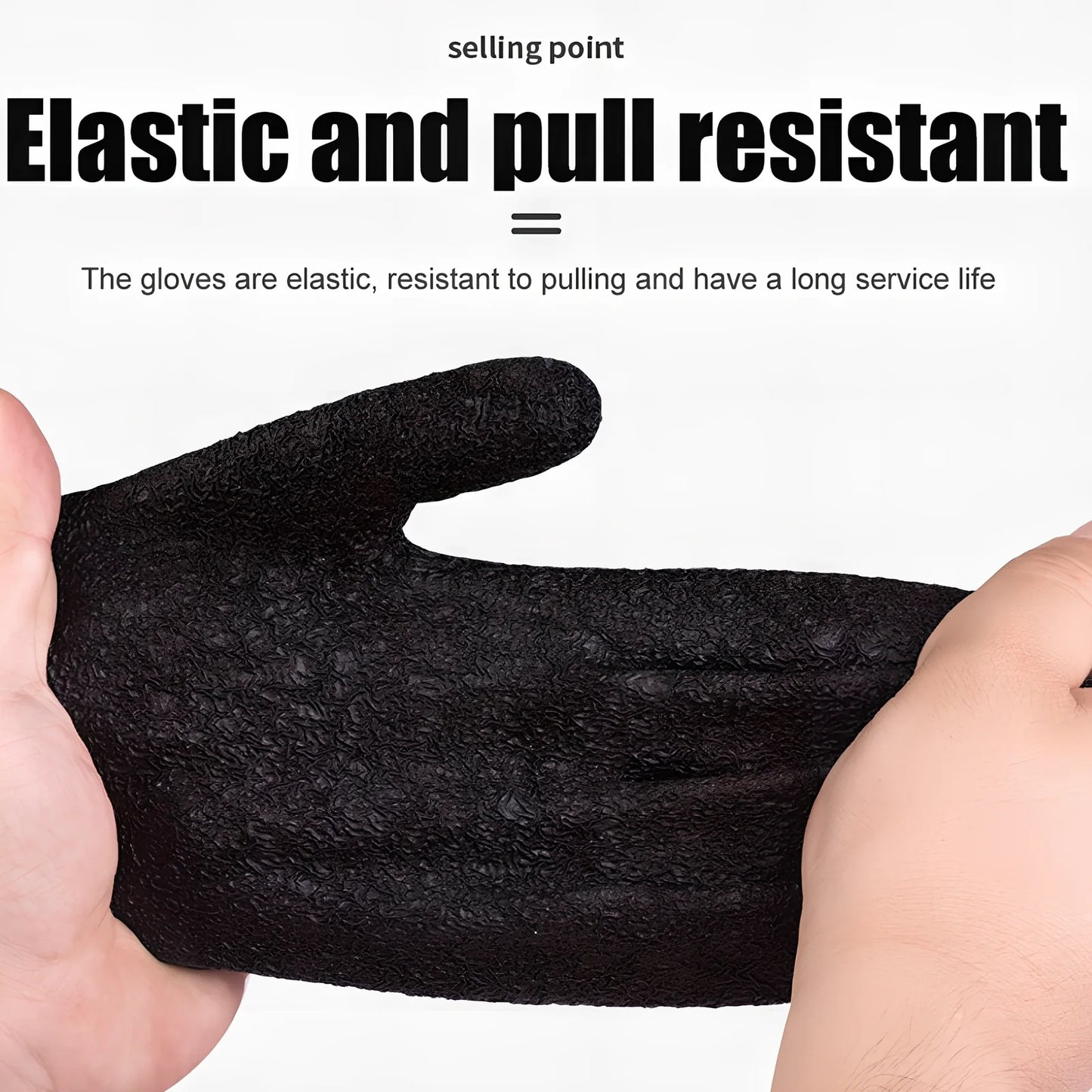 Purple anti-slip fishing gloves with latex coating and magnetic clip for puncture protection in left or right hand, 25cm length