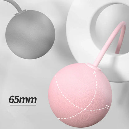 Weighted cordless jump rope with blue handles and PVC-coated steel rope for indoor fitness training