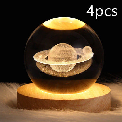 Magical Galaxy Crystal Ball Lamp with captivating 3D celestial lighting effects