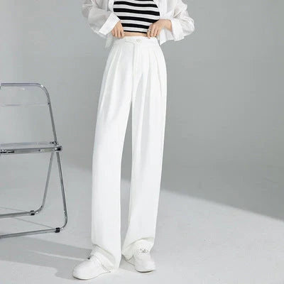 Women's high waist wide leg suit pants in various colors