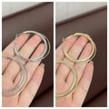 Alloy circle earrings for women gold silver 5cm 4.5cm Korean simple temperament style