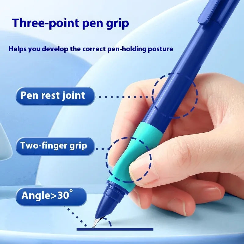 Student posture correction pen in choice of four colours with plastic shell and boxed packaging