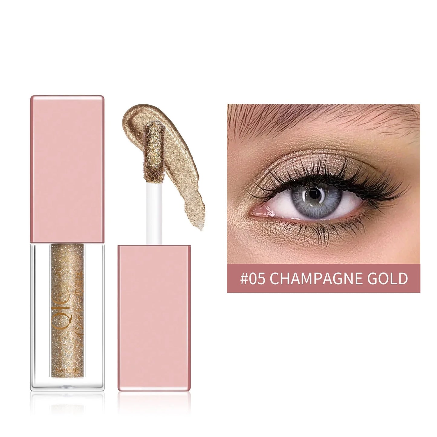 Liquid Eyeshadow with crushed diamond effect in various shades for a glamorous look