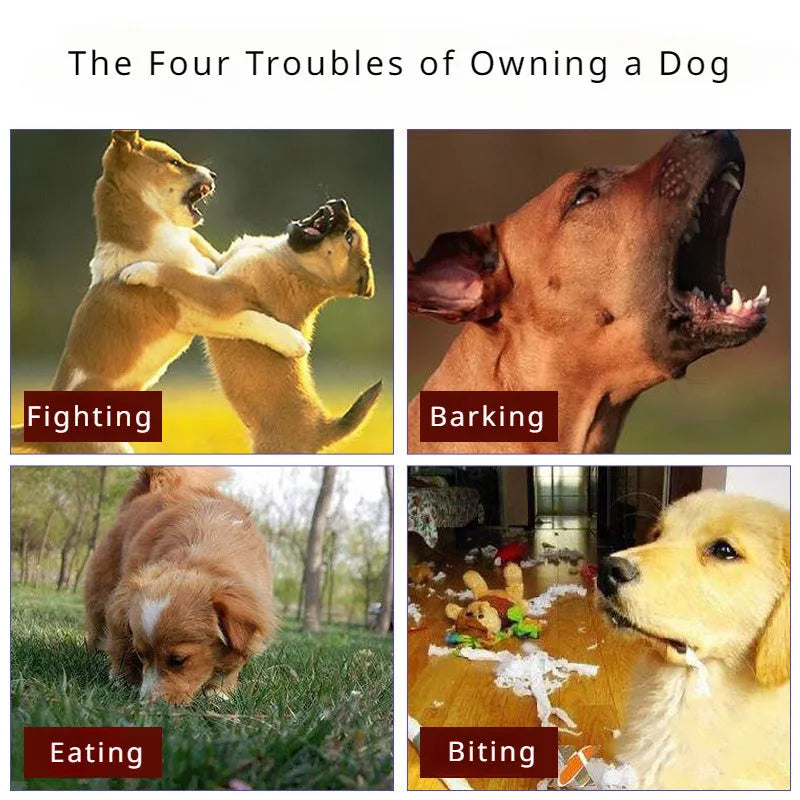 Dog muzzle silencer mouth cover for barking and bite prevention in black or brown colours