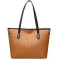 Retro-style women's large capacity handbag in black PU leather with square shape and external pocket