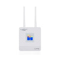 Dual antenna LTE router with USB cable and power adapter for home office shared display connectivity