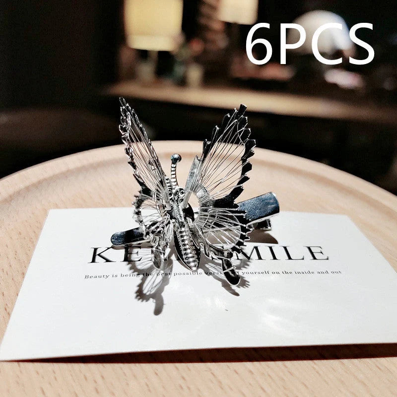 Mori Girl's Moving Butterfly Hairpin Headdress in silver and golden finishes