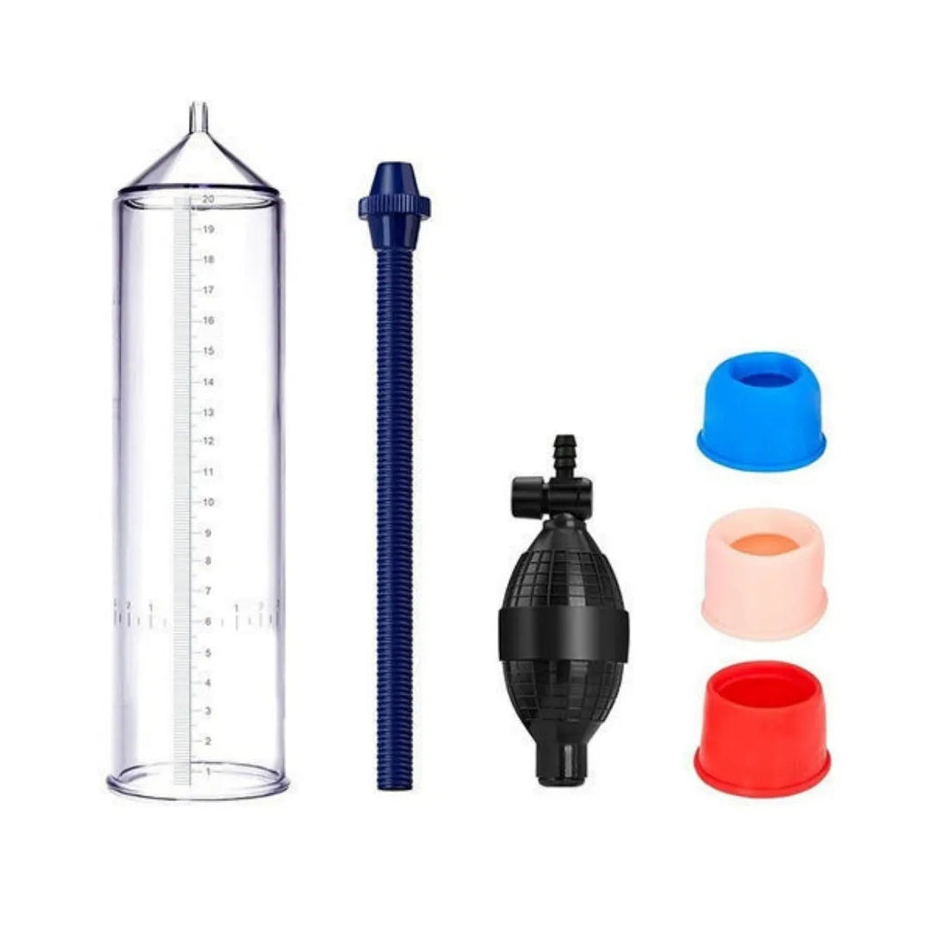 Silicone penis simulator cover accessory for male home exercise machine with plastic valve exerciser