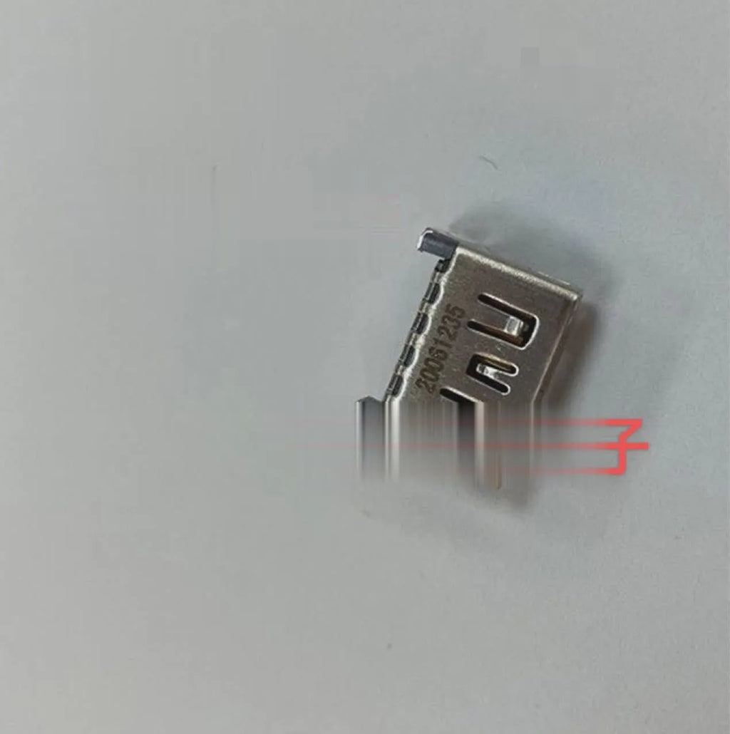 Silver HDMI interface host socket for motherboard mounting and repair.