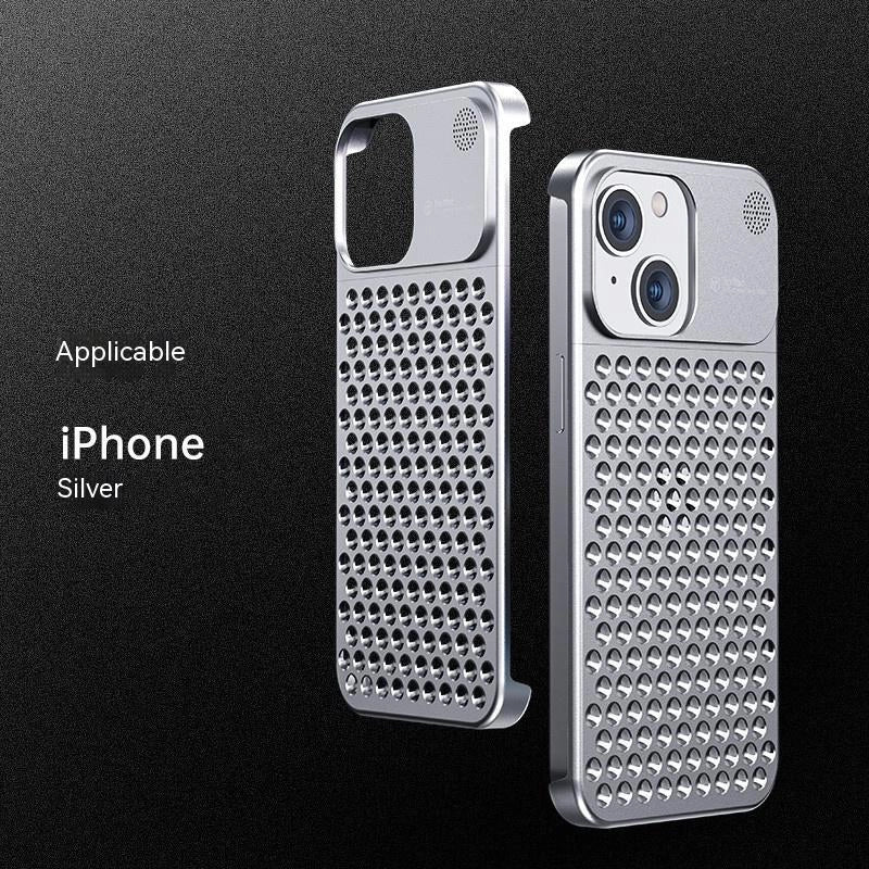 Aluminum alloy phone case for iPhone 14/13 with aromatherapy and heat dissipation features