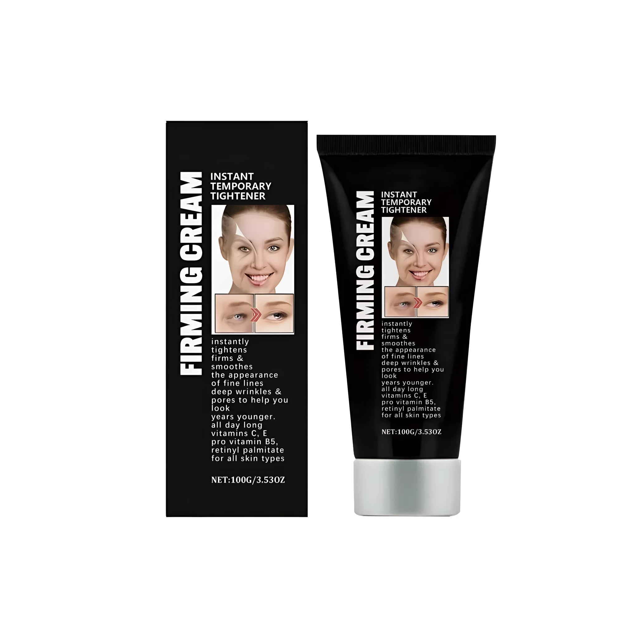 50g jar of anti-wrinkle and firming face cream containing vitamin C, E, and retinol.