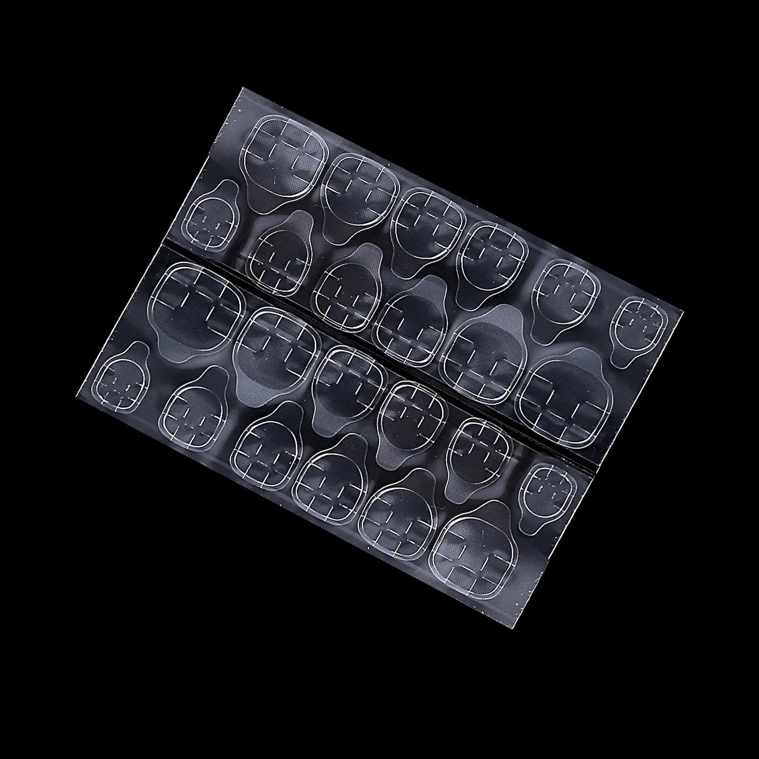 Transparent nail stickers with jelly glue for seamless nail art application