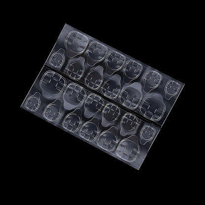 Transparent nail stickers with jelly glue for seamless nail art application