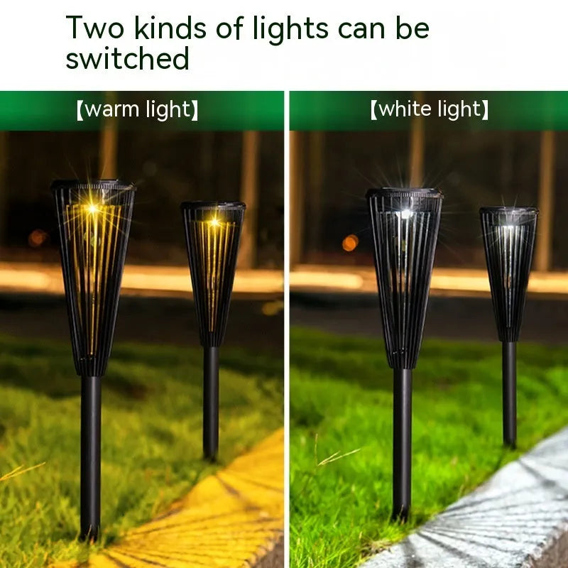 Flower-shaped solar ground lamp 9cm x 45cm with IP65 protection, available in white or warm light