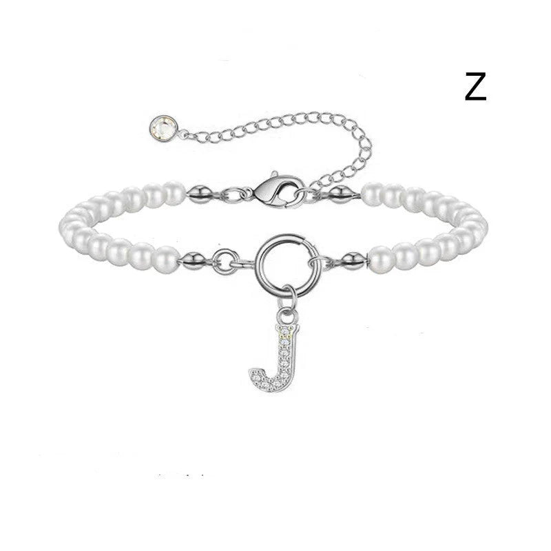 2024 personalised initial pearl bracelet for women with toggle clasp