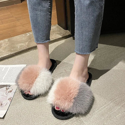 Cozy and chic women's plush house slippers in various colors and sizes