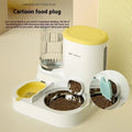 Cat automatic water fountain with stainless steel food bowl in avocado green colour