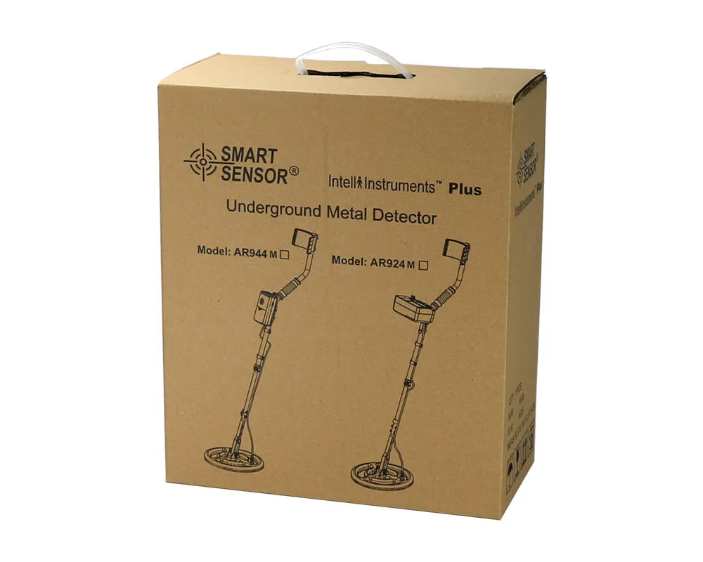 AR944M black underground metal detector with adjustable shaft and search coil for 1.5-metre depth detection