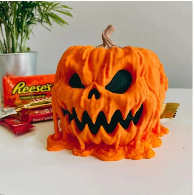 Spooky Pumpkin Candy Bowl - A Unique and Durable Halloween Decoration for Distributing Treats and Adding Festive Flair