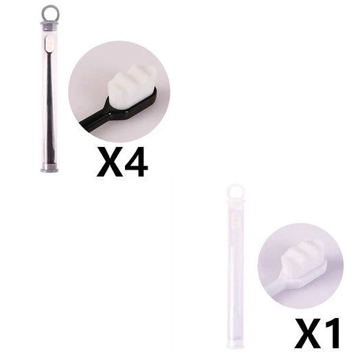 Ultra-fine nylon toothbrush with super soft 2.3cm bristles for sensitive gums