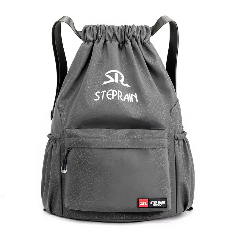 Oxford cloth drawstring backpack with water pillow shoulder straps in purple colour