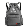 Oxford cloth drawstring backpack with water pillow shoulder straps in purple colour