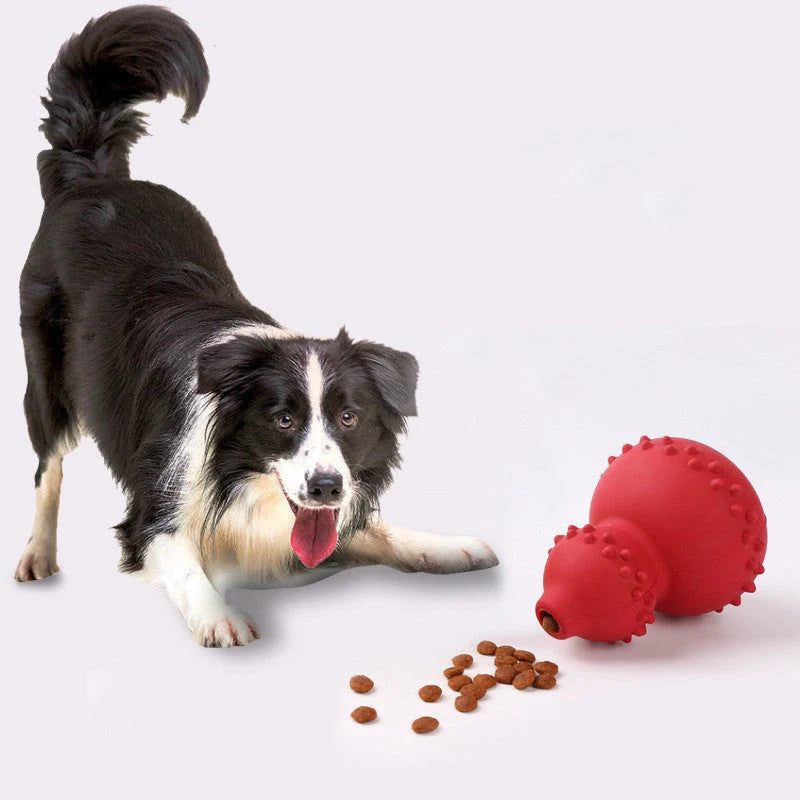 Natural rubber pet toy for dogs, resistant to biting and grinding, promotes dental health