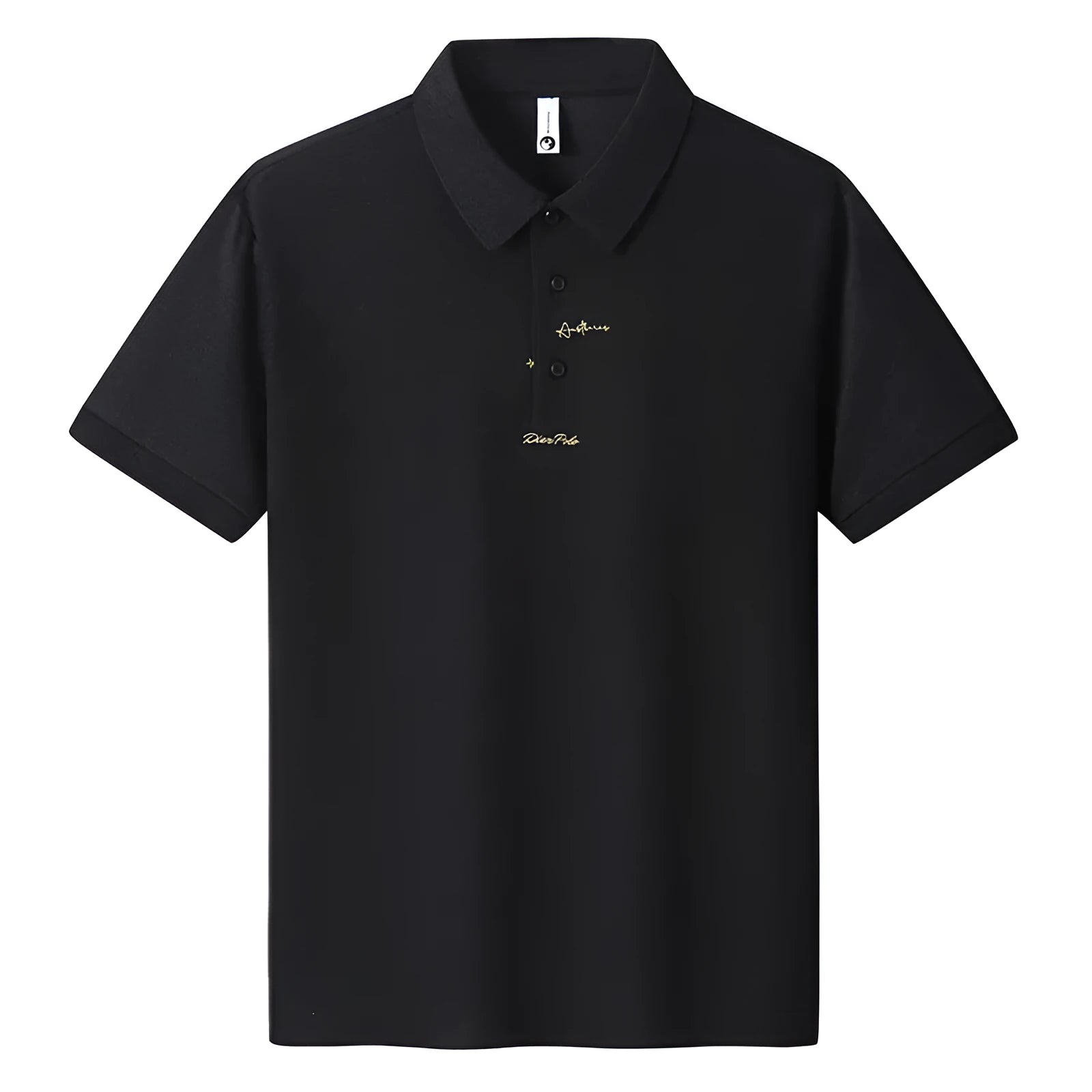 Men's loose fit cotton T-shirt with a casual letter print, shown in multiple colour options.