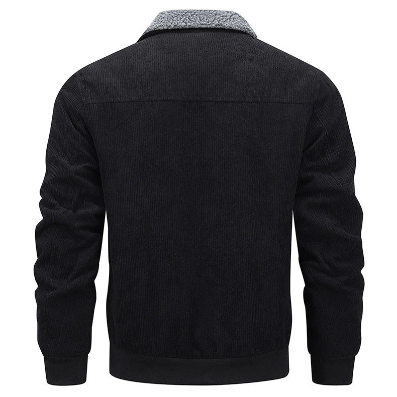 A warm and stylish fleece jacket with pockets, available in multiple colors and sizes for men