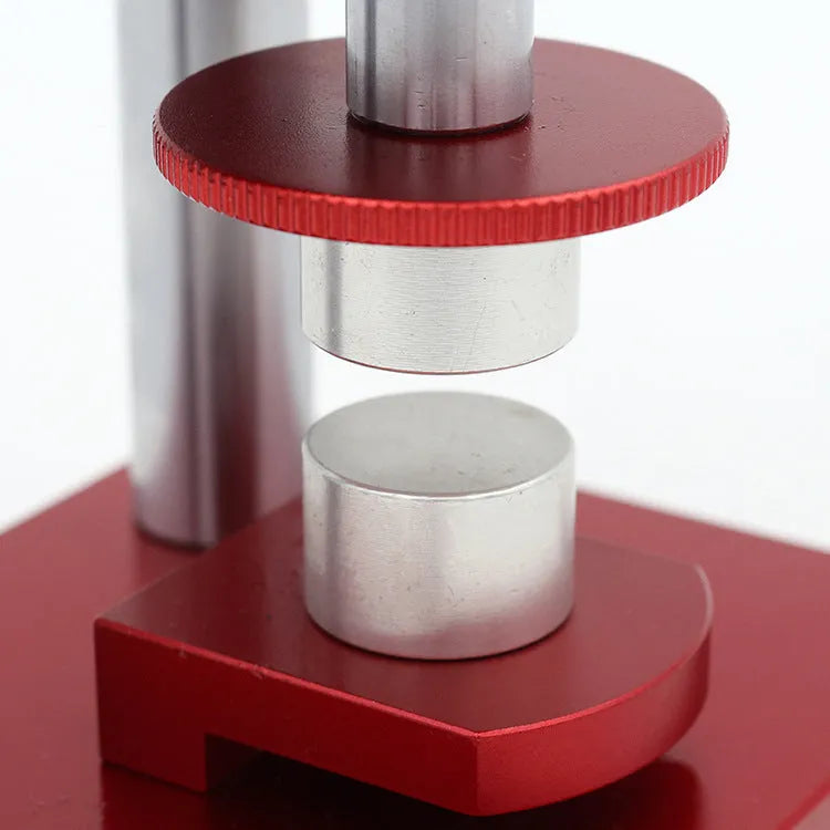 Watch repair spiral cap presser tool with set of 20 plastic moulds for back cover replacement