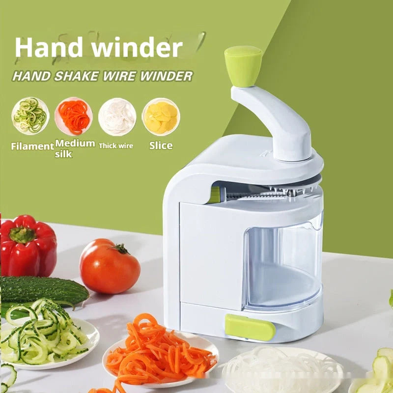 Multifunctional kitchen grater with 4 drum blades for safe, efficient food preparation