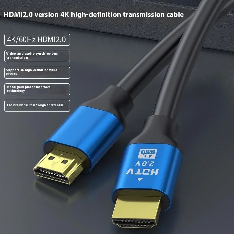 1.5 metre long HDMI cable with aluminium alloy gold-plated connectors on a white background.