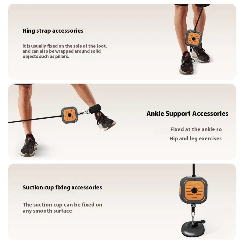 Adjustable power pump chest expander for home fitness in navy blue and orange colours