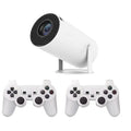 White X10 PLUS portable HD projector with gamepad and remote control for wall projection gaming