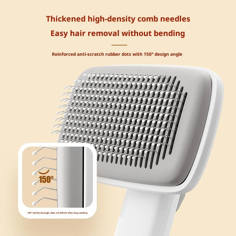 Bread comb-shaped pet hair removal brush in black, white, and green made from ABS material