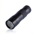 Handheld portable purple light detection LED flashlight with aluminium alloy body, 12LED option