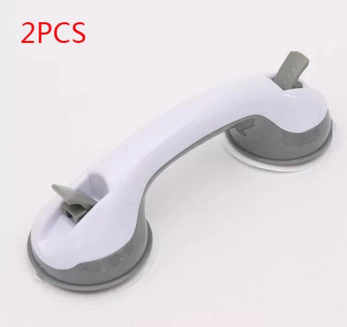 ABS suction cup bathroom handrail in green, blue, and purple for anti-slip safety